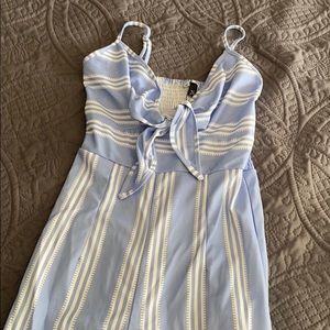 Blue Striped Jumpsuit